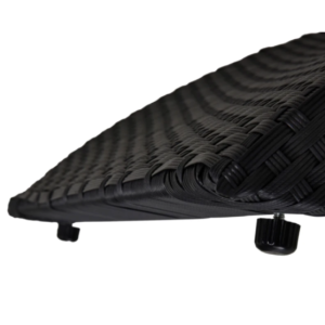 Rattan Sun Lounger Folding Cushion Chair Garden Patio Black Wicker Day Bed Furniture - Image 4