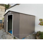 Metal Storage Shed Large Walk In Tool Bike Outdoor Garden Summer House Roof Door