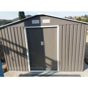 Metal Storage Shed Large Walk In Tool Bike Outdoor Garden Summer House Roof Door - Image 4