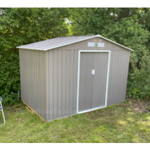 Metal Storage Shed Large Walk In Tool Bike Outdoor Garden Summer House Roof Door - Image 5