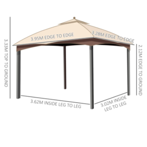 Outdoor Marquee Tent Patio Party Shelter Garden Pergola Canopy Curtains Gazebo - Image 8