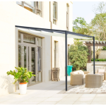 Wall Mounted Pergola Lean To Gazebo Garden Patio Sun Shade Retractable Canopy