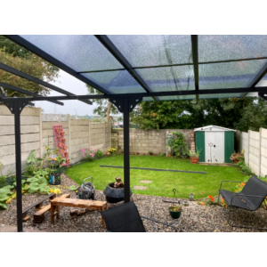 Wall Mounted Pergola Outdoor Aluminium Gazebo Lean To Patio Post Structure Roof - Image 4