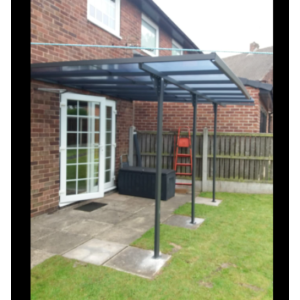 Wall Mounted Pergola Outdoor Aluminium Gazebo Lean To Patio Post Structure Roof - Image 6