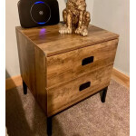 Industrial Bedside Table Vintage Storage Stand Drawers Rustic Metal Cabinet Unit