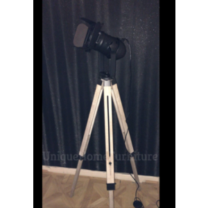 Industrial Floor Lamp Vintage Retro Tripod Spotlight Searchlight Camera Lighting - Image 7