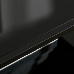 Modern Coffee Table Black Glass Storage Shelf Large Contemporary Side Furniture - Image 6