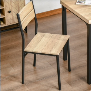 Dining Table 2 Chairs Small Square Kitchen Furniture Rustic Metal Breakfast Set - Image 3