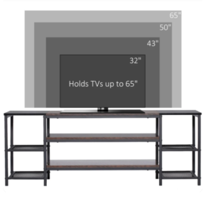 Industrial TV Stand Vintage Media Unit Rustic Metal Cabinet Large Storage Shelf - Image 5