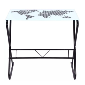 Glass Computer Desk Kids Children Writing Study Table Small Office Workstation - Image 4