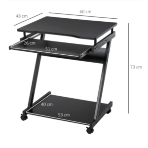 Small Computer Desk Home Office Furniture Space Saving Writing Study Tray Table - Image 3