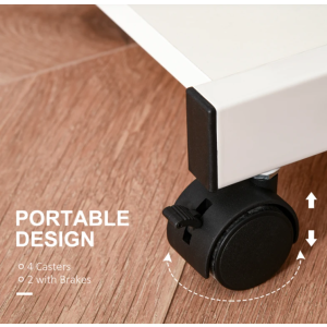 Small Computer Desk White Home Office Furniture Space Saving Writing Study Tray Table - Image 3