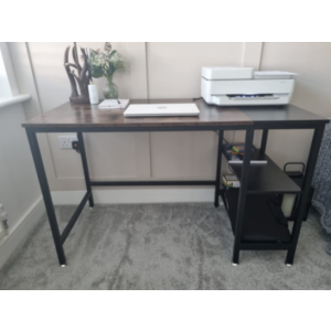 Industrial Computer Desk Vintage Retro Writing Table Rustic Metal Office Study - Image 3