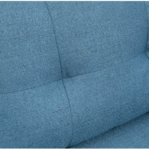 2 Seater Sofa Small Blue Couch Mid Century Style Retro Fabric Modern Love Seat - Image 3