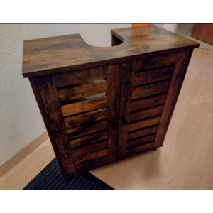 Under Sink Cabinet Vintage Industrial Cupboard Rustic Bathroom Vanity Shelf Unit - Image 4