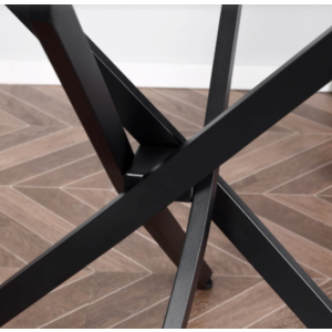 Round Glass Dining Table Kitchen Room Furniture Small Breakfast Modern Metal Leg - Image 5