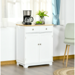 Wooden Side Cabinet Shabby Chic Storage Cupboard Rustic White Oak Sideboard Unit