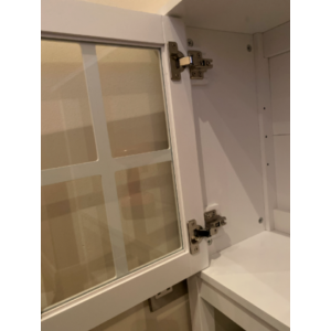 Display Glass Cabinet Small Shabby Chic Side Cupboard Vintage Hallway Sideboard - Image 9