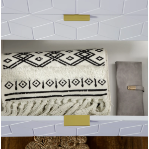 Modern Chest Drawers Contemporary Metal Sideboard Wooden Storage Side Cabinet - Image 5