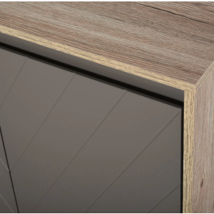 Bathroom Vanity Unit Rustic Storage Cupboard Modern Grey Door Under Sink Cabinet - Image 8