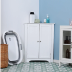 White Corner Cabinet Wooden Storage Unit Small Modern Cupboard Chic Room Shelf