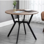 Small Dining Table Vintage Industrial Round Kitchen Breakfast Rustic Metal Room