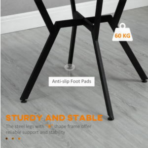 Small Dining Table Vintage Industrial Round Kitchen Breakfast Rustic Metal Room - Image 4