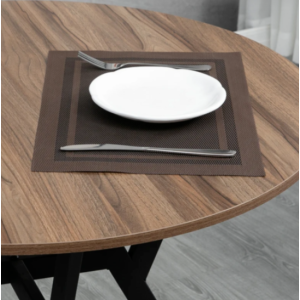 Small Dining Table Vintage Industrial Round Kitchen Breakfast Rustic Metal Room - Image 7