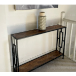 Metal Console Table Vintage Industrial Furniture Rustic Slim Hallway Sideboard