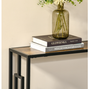 Metal Console Table Vintage Industrial Furniture Rustic Slim Hallway Sideboard - Image 4