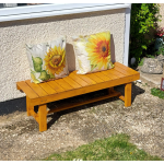 Wooden Garden Bench Small 2 Seater Patio Loveseat Chair Rustic Coffee Side Table