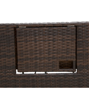 Large Garden Sofa Outdoor Patio Furniture Day Bed Sun Lounger Rattan Table Stool - Image 5