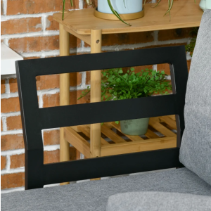 Metal Patio Furniture Garden Lounge Set Corner Cushion Wooden Sofa Chair Table - Image 6