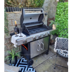 Large Gas BBQ Outdoor Garden Barbecue Stainless Steel Burner Grill Patio Table
