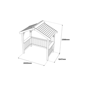 Wooden BBQ Shelter Outdoor Garden Structure Patio Pergola Roof Gazebo Canopy - Image 7