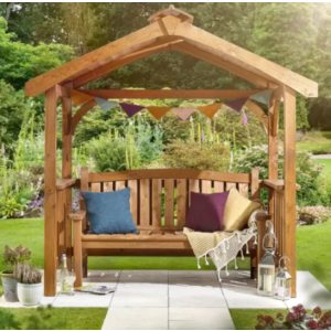 Wooden BBQ Shelter Outdoor Garden Structure Patio Pergola Roof Gazebo Canopy - Image 2
