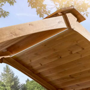 Wooden BBQ Shelter Outdoor Garden Structure Patio Pergola Roof Gazebo Canopy - Image 3