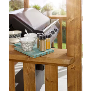 Wooden BBQ Shelter Outdoor Garden Structure Patio Pergola Roof Gazebo Canopy - Image 4