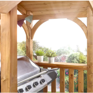 Wooden BBQ Shelter Outdoor Garden Structure Patio Pergola Roof Gazebo Canopy - Image 5