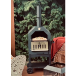 Outdoor Pizza Oven Garden BBQ Smoker Bake Bread Heater Stone Patio Chimney Grill