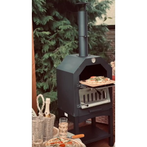 Outdoor Pizza Oven Garden BBQ Smoker Bake Bread Heater Stone Patio Chimney Grill - Image 3