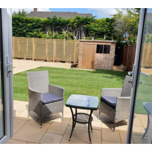 Bistro Table and Chairs 2 Seater Grey Patio Furniture Rattan Garden Coffee Wicker Set - Image 3