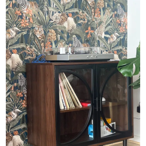 Glass Display Cabinet Vintage Industrial Storage Metal Cupboard Modern Sideboard - Image 6