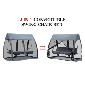 Outdoor Swing Hammock Sun Day Bed Patio Cover Rocking Bench Seat Garden Lounger - Image 5