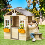 Wooden Kids Playhouse Outdoor Children Playcentre Garden Cottage Wendy House