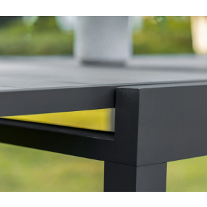 Garden Dining Table Outdoor Large Extendable Square Furniture Metal Bistro Patio - Image 2