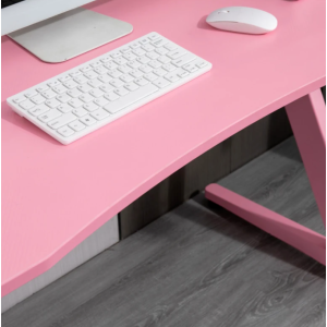 Girls Gaming Desk Pink Racing Computer Workstation Kids Home Office Study Table - Image 5