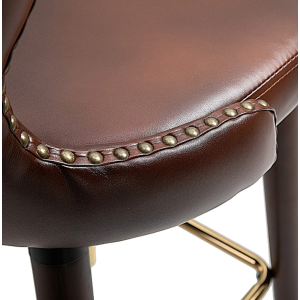 PU Leather Bar Stools Set 2 Vintage Retro Chairs Tall Breakfast Luxury Dining - Image 7