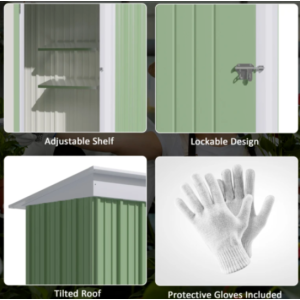 Metal Garden Shed Outdoor Utility Bike Storage Large Patio Unit Tool Cabinet Box - Image 4