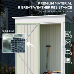 Metal Garden Shed Outdoor Utility Bike Storage Large Patio Unit Tool Cabinet Box - Image 5